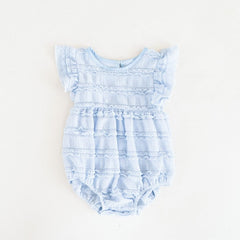 Ruffle Blue Pearl Onesie- Infant