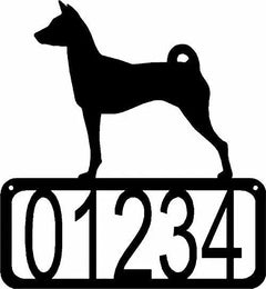 Basenji Dog House Address Sign