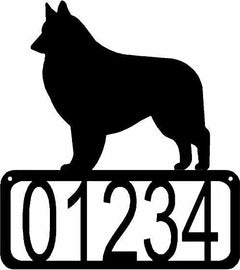 Belgian Tervuren Dog House Address Sign