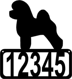 Bichon Frise Dog House Address Sign