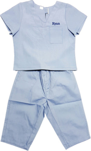 Childrens Infant Toddler Medical Scrubs Costume - Color Blue