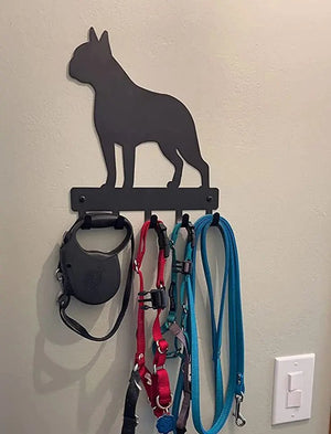 Boston Terrier Dog Key Rack/ Leash Hanger