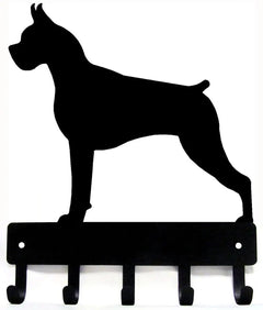 Boxer Dog Key Rack and Leash Holder