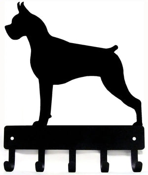 Boxer Dog Key Rack and Leash Holder