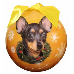 E&S Imports Shatter Proof Ball Christmas Ornament - Chihuahua (Black)(CBO-11)