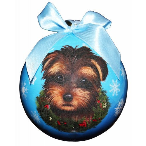 E&S Imports Shatter Proof Ball Christmas Ornament - Yorkipoo(CBO-127)