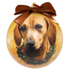 E&S Imports Shatter Proof Ball Christmas Ornament - Dachshund (red)(CBO-13)