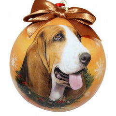 E&S Imports Shatter Proof Ball Christmas Ornament - Basset Hound(CBO-2)