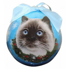 E&S Imports Shatter Proof Ball Christmas Ornament - Himalayan cat(CBOC-1)