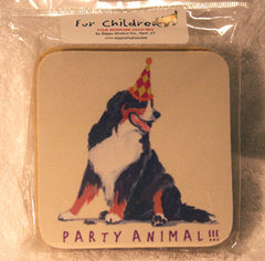 Fur Children Party Animal Coasters - Bernese Mountain Dog (PC040418)