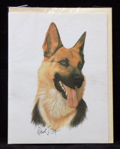 Blank Card with Envelope by Robert May - German Shepherd (RGC08A)