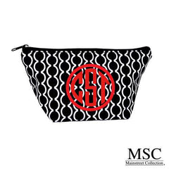 Mainstreet Collection Cosmetic Bag - Black & White Semicircle Pattern (CPSM/8007)