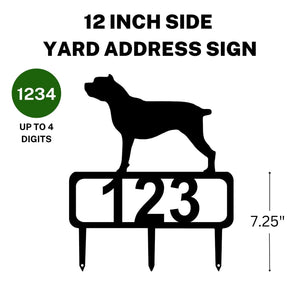 Cane Corso Yard Address Sign with Stakes
