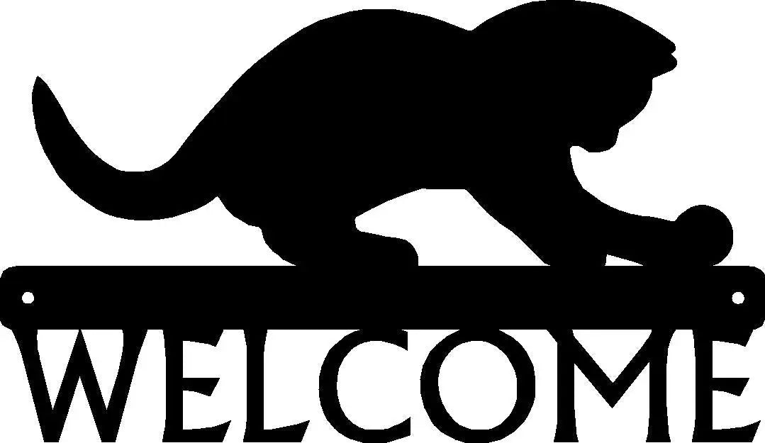 Cat #01 Welcome Sign or Name Plaque