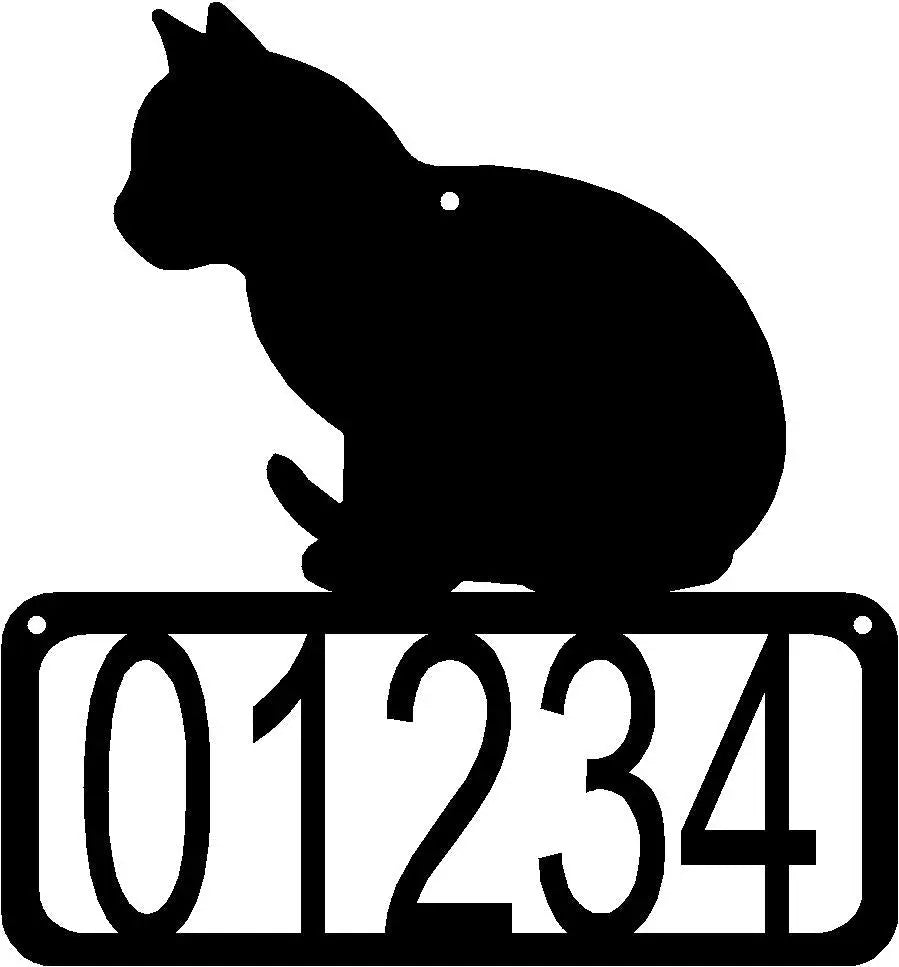 Cat #07 House Address Sign