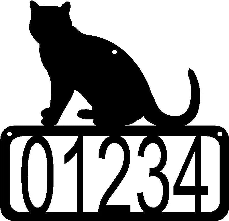 Cat #08 House Address Sign