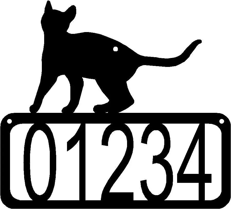 Cat #18 House Address Sign