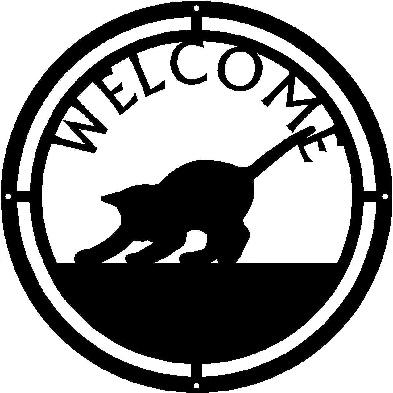 Cat #20 Round Welcome Sign