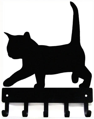 Cat #2 Key Holder – Metal Key Rack with 5 Hooks