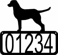 Chesapeake Bay Retriever Dog House Address Sign