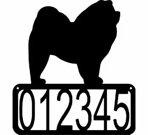 Chow Chow Dog House Address Sign