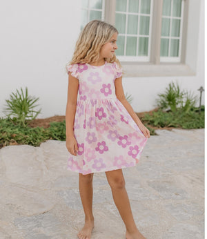 Claire Lavender Flower Dress