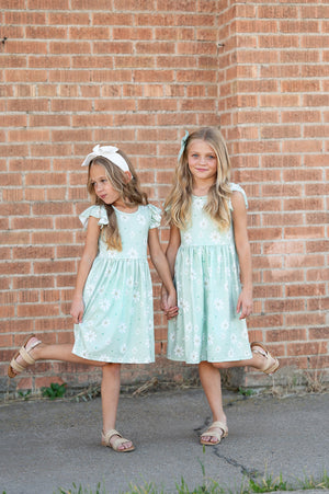 Claire Sage Floral Dress