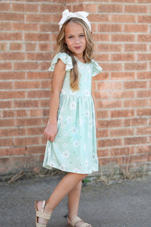 Claire Sage Floral Dress