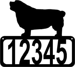 Clumber Spaniel Dog House Address Sign