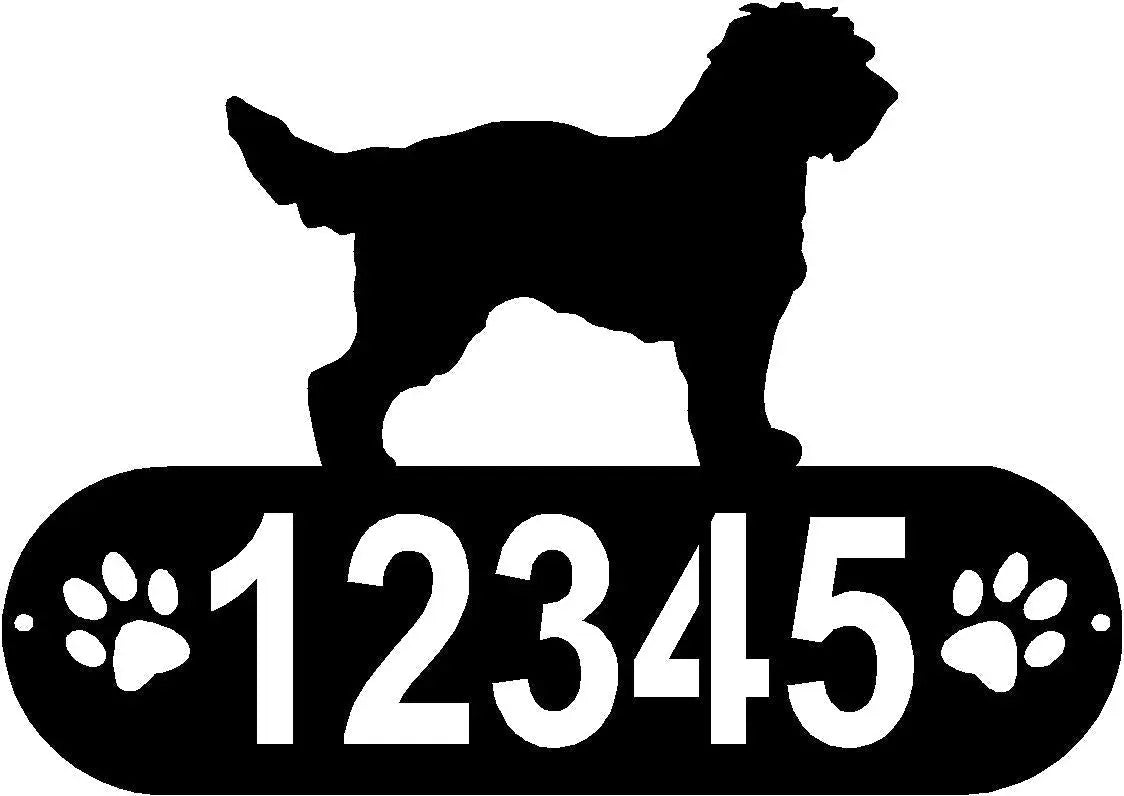 Cockapoo Dog PAWS House Address Sign or Name Plaque