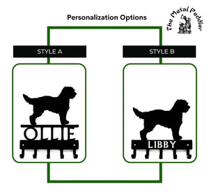 Cockapoo Personalized Key and Leash Hanger - 5 Hooks
