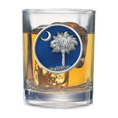 South Carolina Palmetto Double Old Fashioned Glass, 13.5 oz