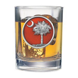 South Carolina Palmetto Double Old Fashioned Glass, 13.5 oz