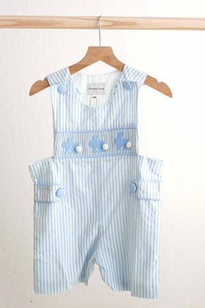 Blue easter bunny hand-smocked boy jonjon