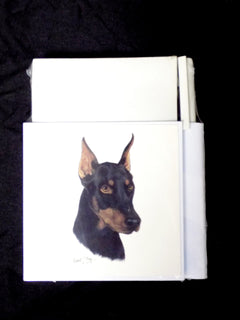 Hold-A-Note Designs by Robert May - Black & Tan Doberman (CON-RHN25A)
