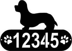Dandie Dinmont Terrier Dog PAWS House Address Sign