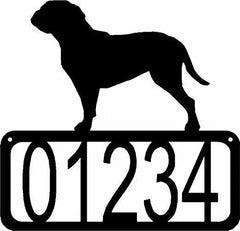 Dogue De Bordeaux Dog House Address Sign