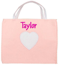 Monogrammed Personalized Felt Baby Bag - Pink (EMILY)