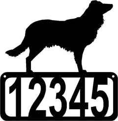 English Shepherd Dog House Address Sign