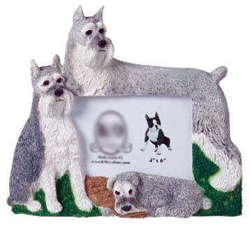 K9 Creation 4x6 Picture Frame - Schnauzer (Grey) (F36G)