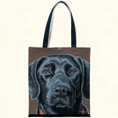 Fiddlers Elbow Black Labrador Retriever Lab Cotton Canvas Tote (T901)