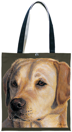 Fiddlers Elbow Yellow Labrador Retriever Lab Cotton Canvas Tote (T907)
