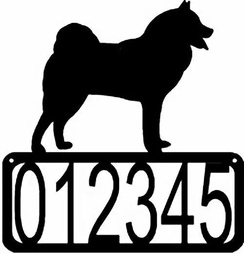 Finnish Spitz Dog House Address Sign