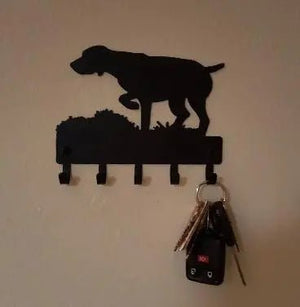 GSP on Point - Dog Key Rack/ Leash Hanger - German Shorthaired Pointer