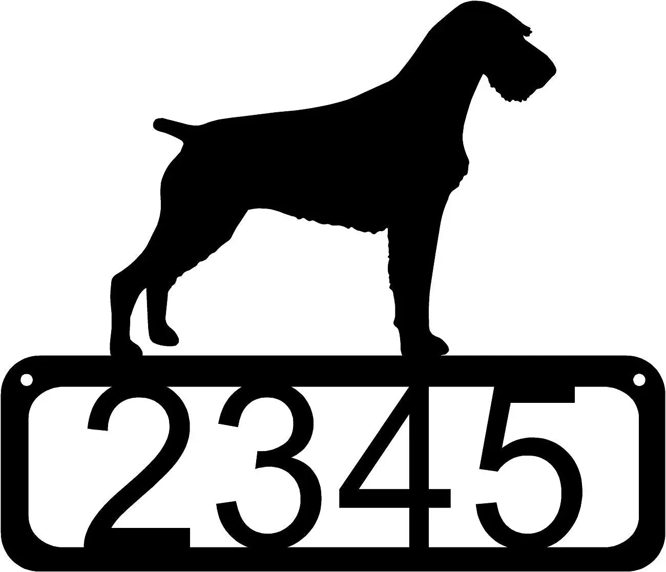 GWP German Wirehaired Pointer Dog House Address Sign