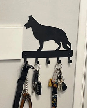 German Shepherd Key Holder and Leash Hanger