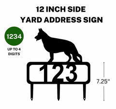 German Shepherd Yard Address Sign with 4 sizes
