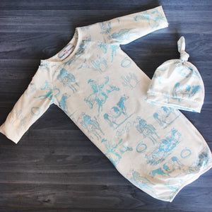 Cowboy Baby Gown