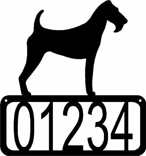 Irish Terrier Dog House Address Sign