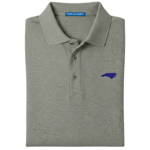 State of North Carolina Polo Shirt - Cool Grey (Available in Different Thread Colors)